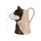 Hello Honey 12-Ounce Stoneware Goat Shaped Pitcher, Brown and White